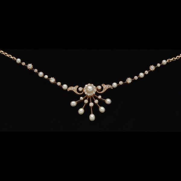 Edwardian 15ct gold necklace